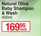 Oh-Lief Natural Olive Baby Shampoo & Wash-400ml