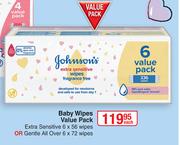 Johnson's Baby Wipes 6 Value Pack-Each