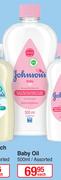 Johnson's Baby Oil Assorted-500ml Each