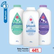 Johnson's Baby Powder Assorted-400g Each