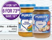 Purity Mixed Vegetables Or Apples (8 Months Assorted)-For 1 x 200ml