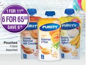 Purity Vegetables Puree Pouches Assorted-For 1 x 110ml
