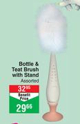 Bottle & Teat Brush With Stand Assorted 