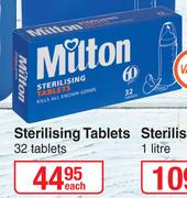 Milton Sterilising Tablets-32 Tablets Each