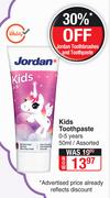 Jordan Kids Toothpaste Assorted-50ml