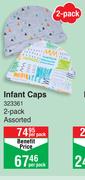 Infant Caps Assorted-2 Per Pack