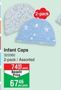 Infant Caps Assorted-2 Per Pack