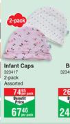 Infant Caps Assorted-2 Per Pack