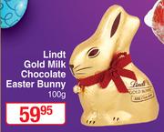 Lindt Gold Milk Chocolate Easter Bunny-100g