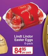Lindt Lindor Easter Eggs-6's Per Pack