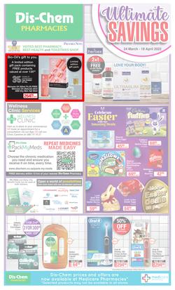 Dis-Chem : Ultimate Savings (24 March - 18 April 2022), page 1