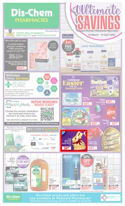 Dis-Chem : Ultimate Savings (24 March - 18 April 2022), page 1