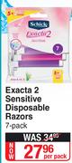 Schick Exacta 2 Sensitive Disposable Razors 7 Pack-Per Pack