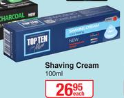 Top Ten Shaving Cream-100ml Each