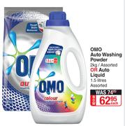 Omo Auto Washing Powder 2Kg Assorted Or Auto Liquid 1.5L Assorted-Each