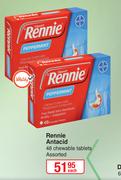 Rennie Antacid 48 Chewable Tablets Assorted-Each
