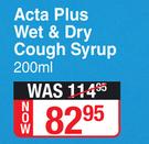 Vicks Acta Plus Wet & Dry Cough Syrup-200ml