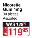 Nicorette Gum 4mg 30 Pieces Assorted
