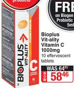 Bioplus Vit-Ality Vitamin C 1000mg 10 Effervescent Tablets