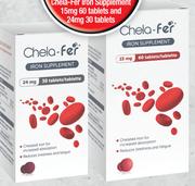 Chela-Fer Iron Supplement 24mg 30 Tablets