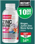 Biogen Junior Zinc Mune Syrup-200ml