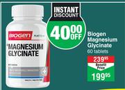 Biogen Magnesium Glycinate 60 Tablets