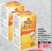 Nativa Complex Junior Omega Burst 60 Chewable Softgel Capsules-Each