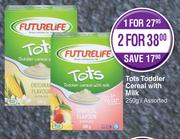 Futurelife Tots Toddler Cereal With Milk Assorted-For 2 x 250g