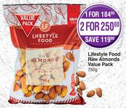 Lifestyle Food Raw Almonds Value Pack-750g