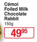 Cemoi Foiled Milk Chocolate Rabbit-150g