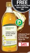 Lifestyle Food Canola Oil & Extra Virgin Olive Oil-1L Each