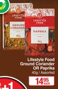 Lifestyle Food Ground Coriander Or Paprika Assorted-40g Each