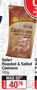 Safari Roasted & Salted Cashews-100g