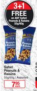 Safari Peanuts & Raisins Assorted-55g/60g Each
