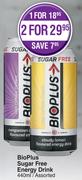 Bioplus Sugar Free Energy Drink Assorted-For 2 x 440ml