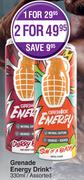 Grenade Energy Drink Assorted-For 2 x 330ml
