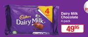 Cadbury Dairy Milk Chocolate-4 Per Pack