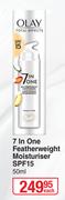 Olay 7 In 1 Featherweight Moisturiser SPF15-50ml Each