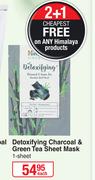 Himalaya Detoxifying Charcoal & Green Tea Sheet Mask 1 Sheet-Each
