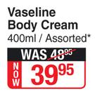 Vaseline Body Cream Assorted-400ml
