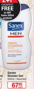 Sanex Shower Gel-500ml Assorted