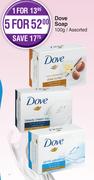 Dove Soap Assorted-For 5 x 100g 