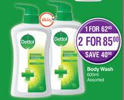 Dettol Body Wash Assorted-600ml