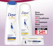 Dove Shampoo 400ml Or Conditioner 350ml Or Treatment Mask 200ml Assorted-Each