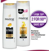 Pantene Shampoo Or Conditioner Assorted-400ml/360ml