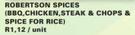 Robertson Spices(BBQ, Chicken, Steak & Chops And Spice For Rice)-7g Pack