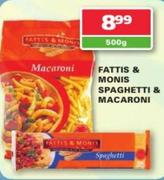Fattis & Monis Spaghetti & Macaroni-500g