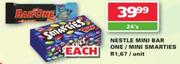 Nestle Mini Bar One / Mini Smarties-24's Pack