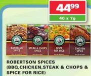 Robertson Spices(BBQ, Chicken, Steak & Chops And Spice For Rice)-40x7g Pack