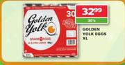 Golden Yolk Eggs XL-30's